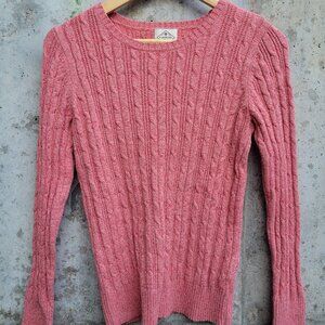 Rose Pink Long-Sleeve Sweater Top St John's Bay Sz M